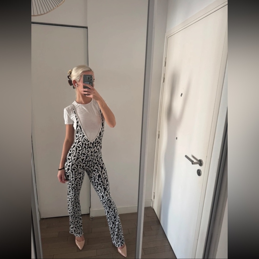 New Black&White Jumpsuit “Kylie Jenner” inspired size S - mono blanco y negro